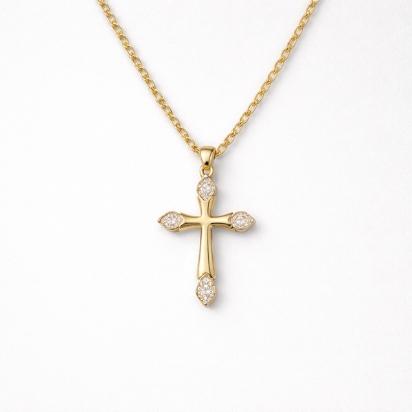 Eternal Cross Necklace - Gold