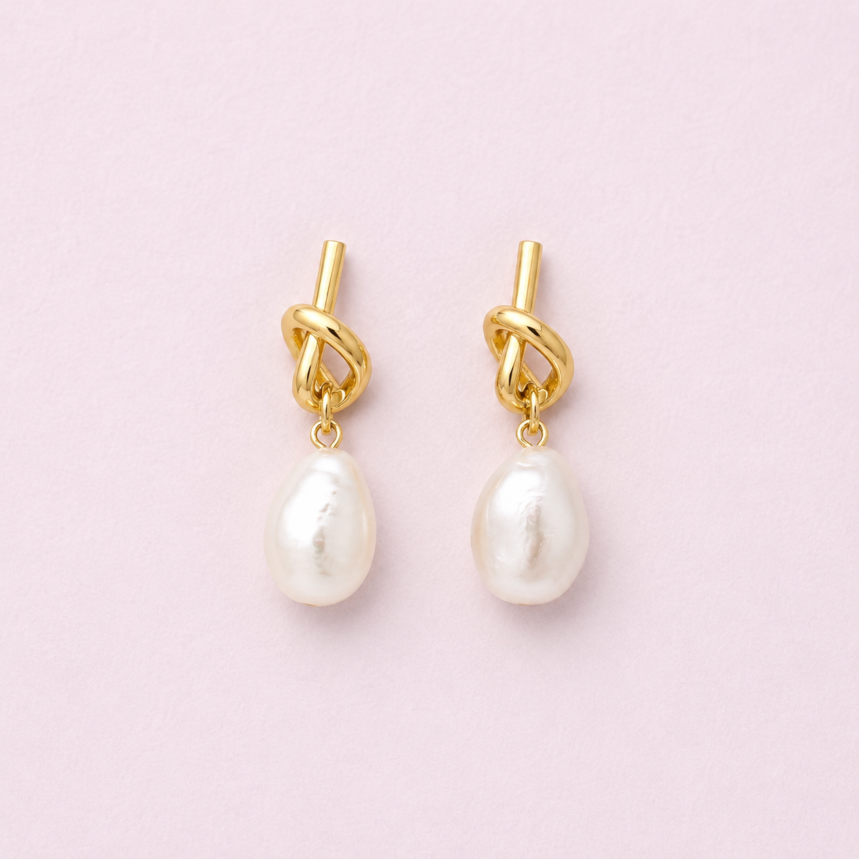 Pearl Drop Earrings - Gold
