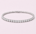 Crystal Tennis Bracelet - Silver